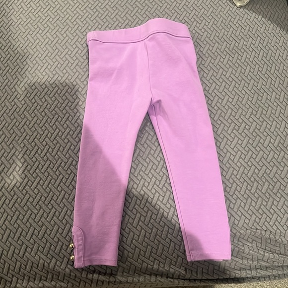 Gently Worn Janie & Jack Sz 2T lavender leggings with gold ankle cuff accents - Picture 4 of 4